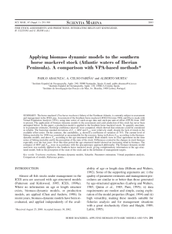 Applying biomass dynamic models to the southern horse mackerel