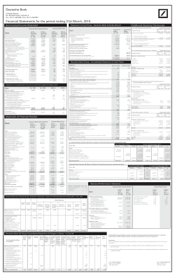 Deutsche Bank Financial Statements for the period ending 31st