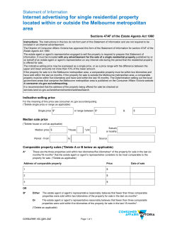 Internet advertising for single residential property located within or