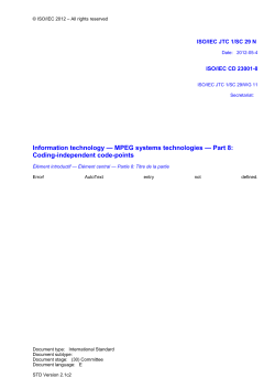 ISO/IEC JTC 1/SC 29 N