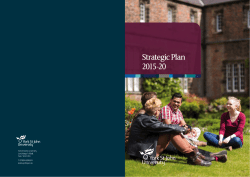 Strategic Plan 2015-20 - York St John University
