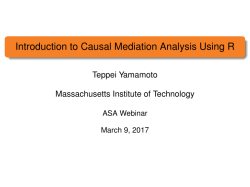 Introduction to Causal Mediation Analysis Using R