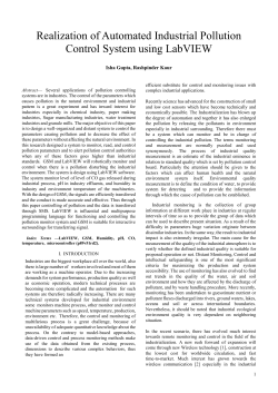 Realization of Automated Industrial Pollution Control System using