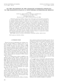 on the transition of the adiabatic supernova remnant to the radiative