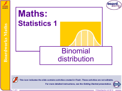 S1.3 Binomial distribution