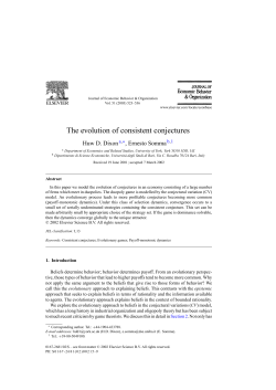 The evolution of consistent conjectures