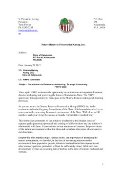 Submission on `Kalamunda Advancing`