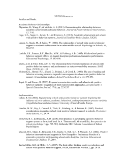 Schoolwide Positive Behavior Supports Resources