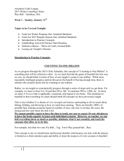 Amesbury Little League 2015 Winter Coaching Clinics Play Ball