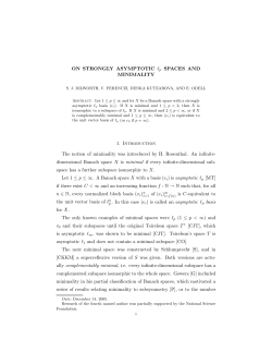 On strongly asymptotic l p spaces and minimality