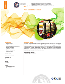 gaming machine repair technician