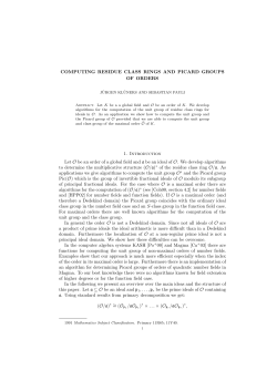 COMPUTING RESIDUE CLASS RINGS AND PICARD GROUPS OF