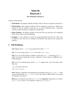 Math 546 Homework 3 1 546 Problems.