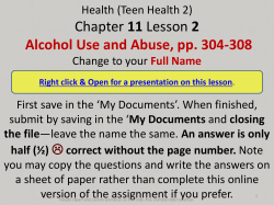 Health (Teen Health 2) Chapter 1 Lesson 1 What is Health? By Your