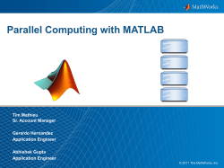 Parallel Computing with MATLAB