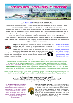 Can you spare an hour or two a week to make Christchurch a better
