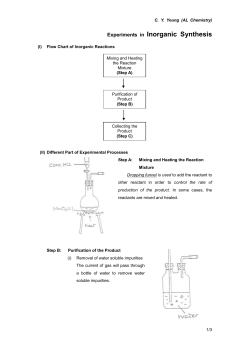 Experiments in inorganic synthesis