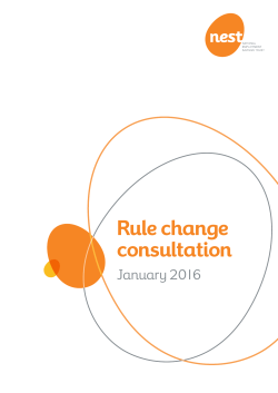 Rule change consultation