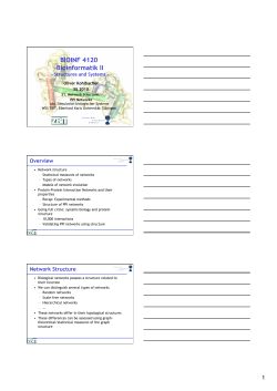 Network Structure, PPI Networks