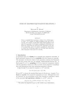 ENDS OF GRAPHED EQUIVALENCE RELATIONS, I