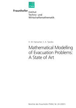 Mathematical Modelling of Evacuation Problems: A State