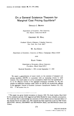 On a General Existence Theorem for Marginal