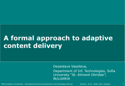 A formal approach to adaptive content delivery