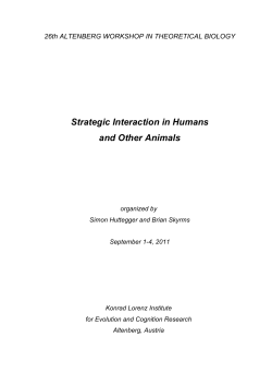 Strategic Interaction in Humans and Other Animals
