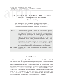 Exploring E-learning Effectiveness Based on Activity Theory