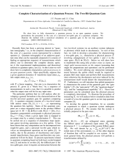 Complete Characterization of a Quantum Process: The - CNB-CSIC