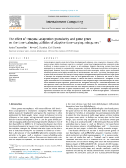 The effect of temporal adaptation granularity and game genre on the