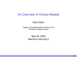 An Overview of Choice Models
