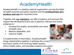 ACEs Roundtable Slides - Child and Adolescent Health