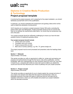 Level 3 Diploma - Project proposal guidance and template (Word