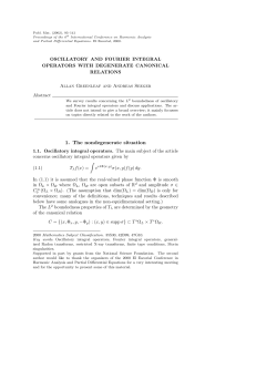 1. The nondegenerate situation