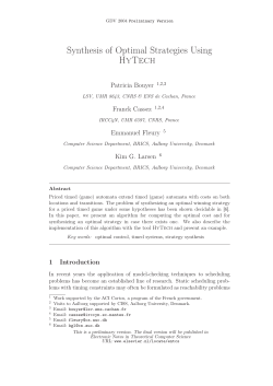 Synthesis of Optimal Strategies Using HyTech