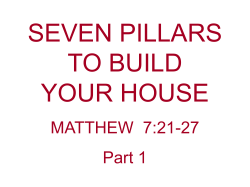 Seven Pillars to Build Your House 1