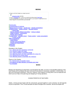 MIXING Read or print this Chapter as a single document