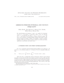 Lebesgue-Stieltjes integral and Young`s inequality