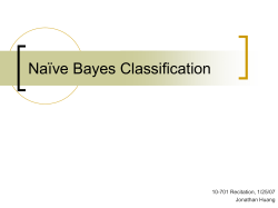 Na&iuml;ve Bayes Classification