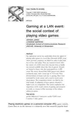 Gaming at a LAN event: the social context of playing video games