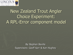 Angler choice experiment and a RPL