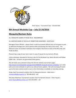 Muskoka Cup Rules - Mosquito-Bantam