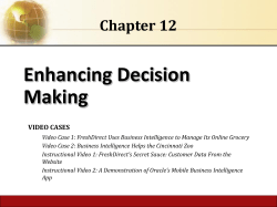 ENHANCING DECISION MAKING