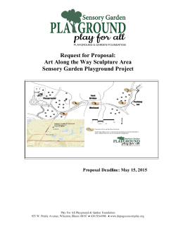 Art Along the Way RFP - Sensory Garden Playground