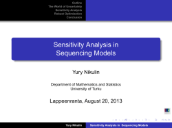 Sensitivity Analysis in Sequencing Models