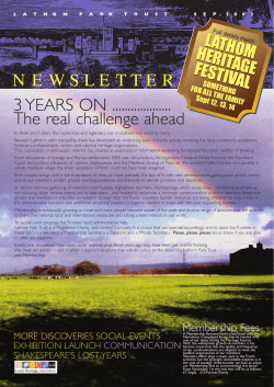 NEWSLETTER 3 YEARS ON ................... The