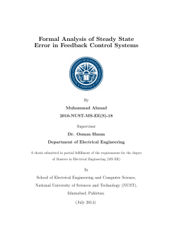 Formal Analysis of Steady State Error in Feedback
