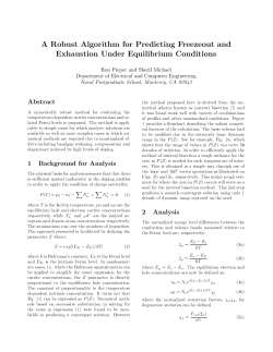 A Robust Algorithm for Predicting Freezeout and Exhaustion Under