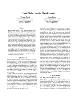 Modal Markov Logic for Multiple Agents